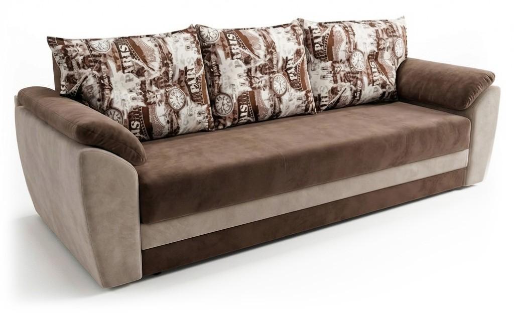 Canapea Aurus Viva 238 cm (delfin) Desen / Maro / Bej