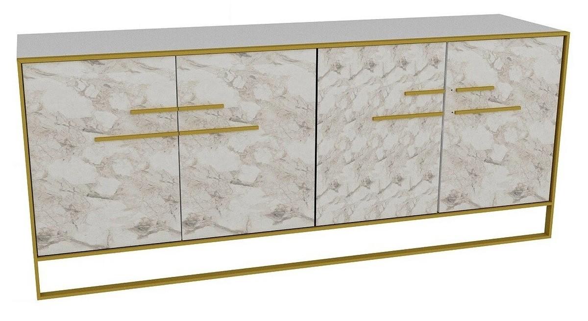 Comoda Trendy Polka Auriu/Alb