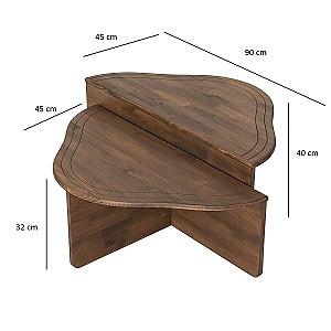 Masuta de cafea, reviste Trendy Altopiano Nuc (Maro)