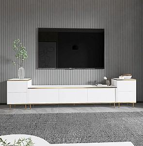 Tumba pentru televizor Trendy Imaj Alb/Auriu