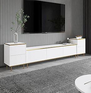 Tumba pentru televizor Trendy Imaj Alb/Auriu