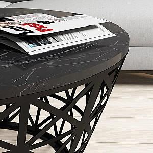 Masuta de cafea, reviste Trendy Stil Marmura neagra