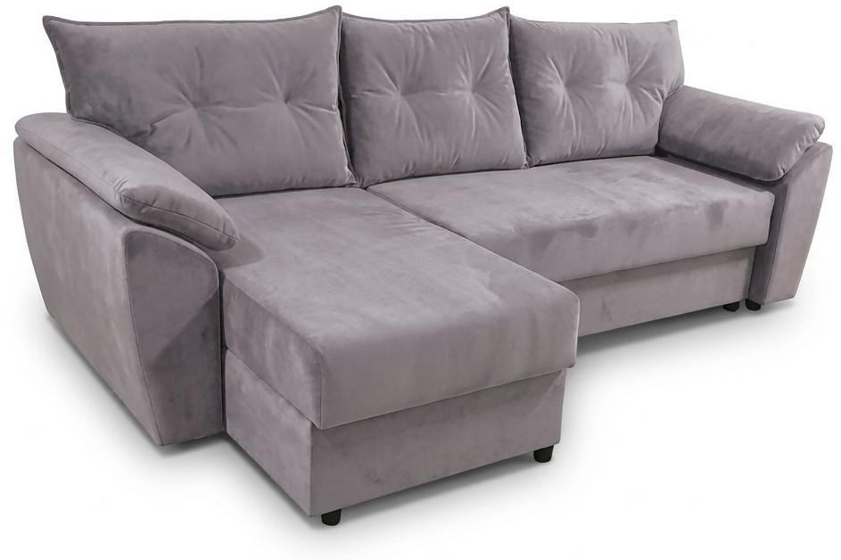 Canapea coltar Aurus Viva 256x150 cm (tick-tac) Gri-Violet