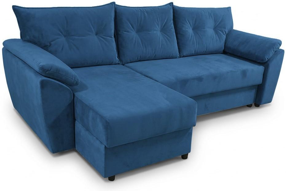 Canapea coltar Aurus Viva 256x150 cm (tick-tac) Albastru