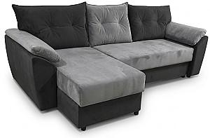 Canapea coltar Aurus Viva 256x150 cm (tick-tac) Negru / Gri