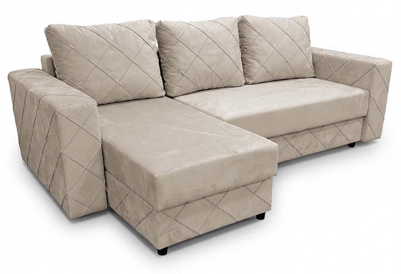 Canapea coltar Aurus Cristal 255x150 cm (tick-tac) Bej