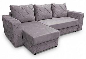 Canapea coltar Aurus Cristal 255x150 cm (tick-tac) Gri-Violet