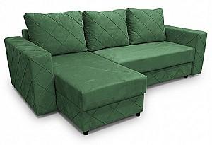 Canapea coltar Aurus Cristal 255x150 cm (tick-tac) Verde