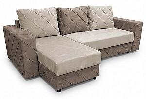 Canapea coltar Aurus Cristal 255x150 cm (tick-tac) Maro Deschis / Bej