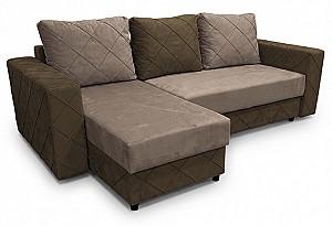 Canapea coltar Aurus Cristal 255x150 cm (tick-tac) Maro / Maro Deschis