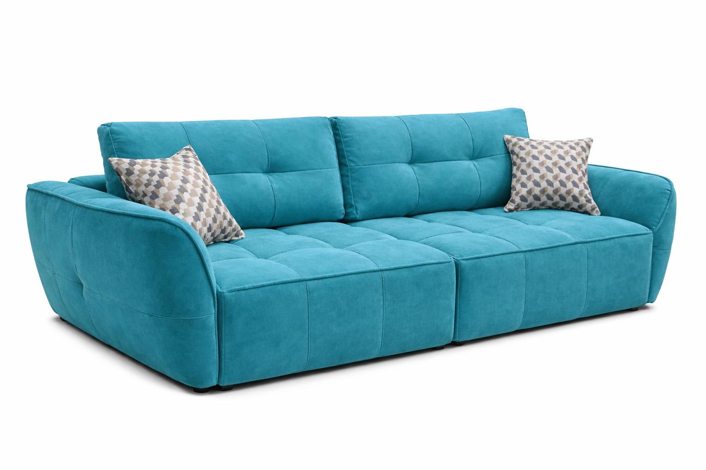 Canapea Aurus Harmony 250 cm (tick-tac) Albastru