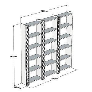 Etajera Trendy City 3 Nuc (Maro)/Crem (Bej)