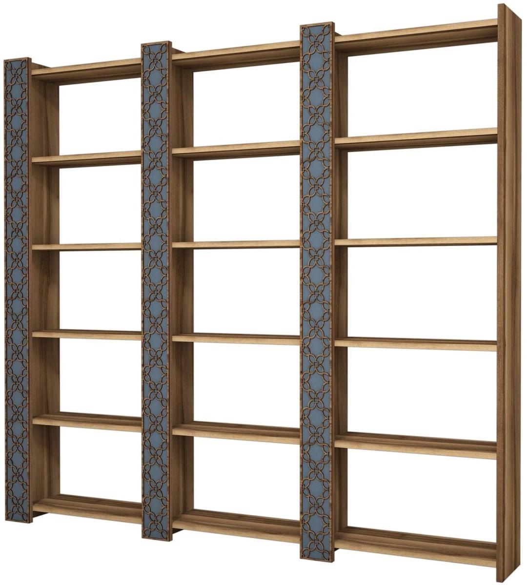 Etajera Trendy City 2 Nuc (Maro)/Calcedonie (Albastru)