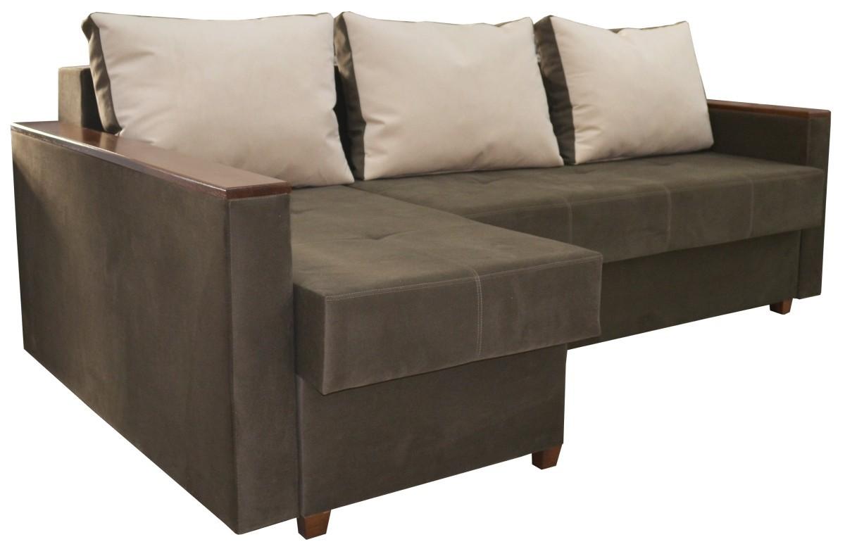 Canapea coltar Viitorul Odihna D (lat.lunga) Stejar Deschis / Cabrio Nr.20 Maro-Gri