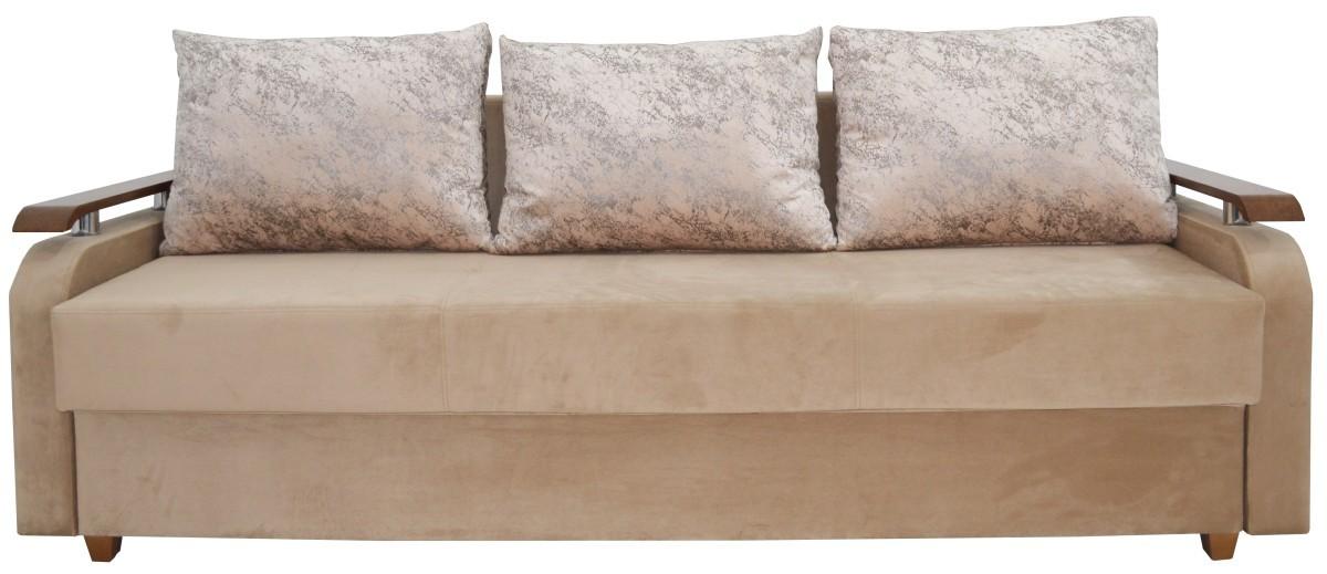 Canapea Viitorul Odihna D (cotiere lemn) Stejar Deschis / Tenerife Bej