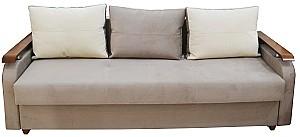 Canapea Viitorul Odihna D (cotiere lemn) Stejar Deschis / Cabrio Gri