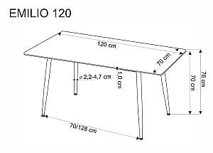 Masa Halmar Emilio 120 Marmura Alba