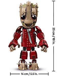 Constructor LEGO Marvel: Costumul Ravager Groot (76341)