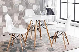 Masa Modern Home KJZB200-80 Alb/Lemn ( Bej)