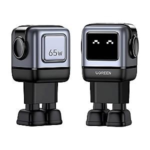 Incarcator telefon Ugreen Nexode Robot GaN Charger USB-A+2*USB-C 65W Black