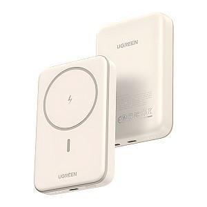 Acumulator extern Ugreen Mini Magnetic Wireless Qi Beige