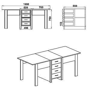 Masa KompaniT Carte-3 stejar sonoma