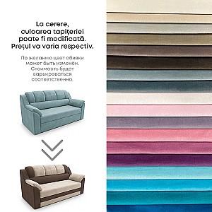 Canapea Aurus Grand 195 cm (delfin) Gri / Negru (ecopiele)