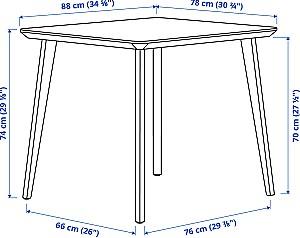 Masa IKEA Lisabo 88x78cm Furnir frasin