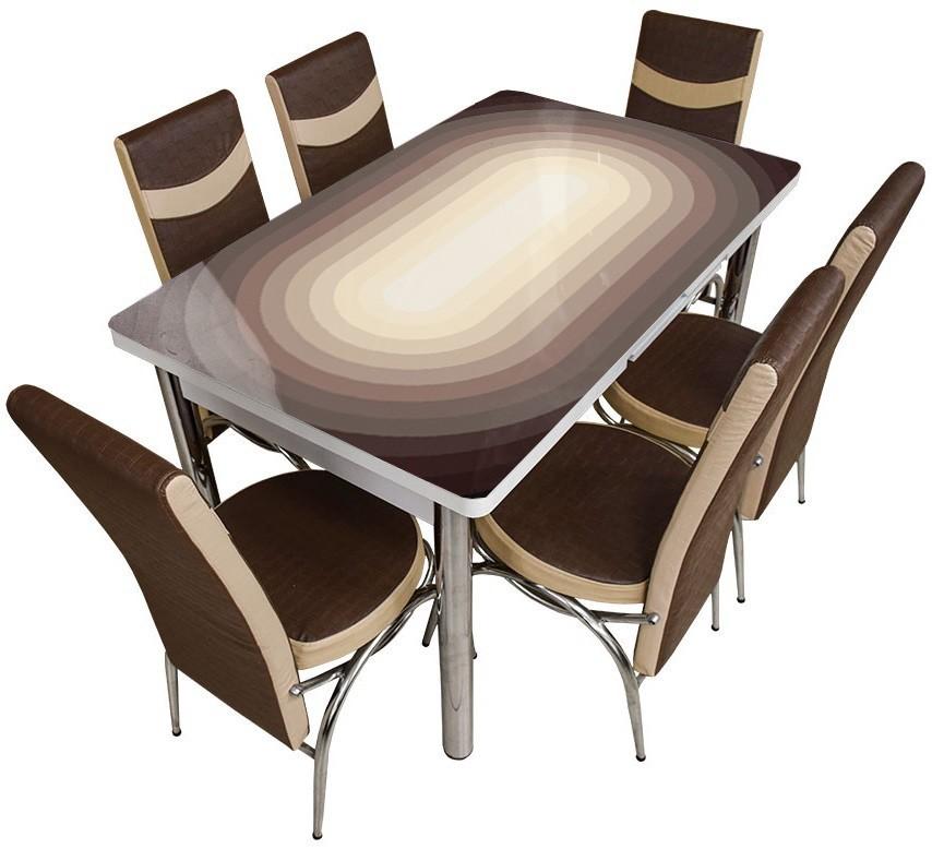 Set de masa si scaune Kelebek (0621) + 6 scaune Merchan Maro / Bej