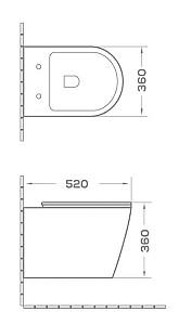 Vas WC South Villa SH-035 Tornado+Slim UF Duropl South Villa
