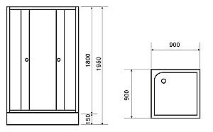 Cabina de dus VLM BS1023 Mosaic 90x90 H195