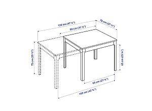 Masa IKEA Ekedalen 80/120x70 Stejar(Bej)