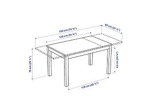 Masa IKEA Laneberg white 130/190x80 cm