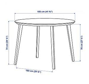 Masa IKEA Lisabo urnir frasin