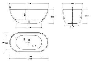 Cadă de baie VLM BF5004