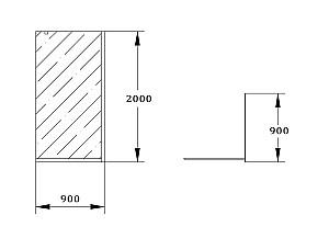 Paravan de dus VLM BC3030/ 90C Clear