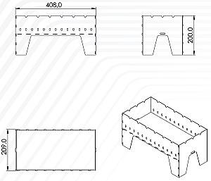Gratar pentru frigarui AibGrill GoTur MINI Inox