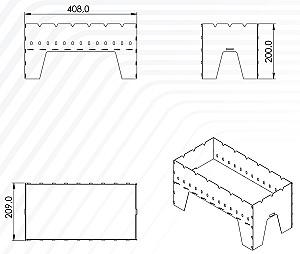 Gratar pentru frigarui AibGrill GoTur Mini 0.8mm