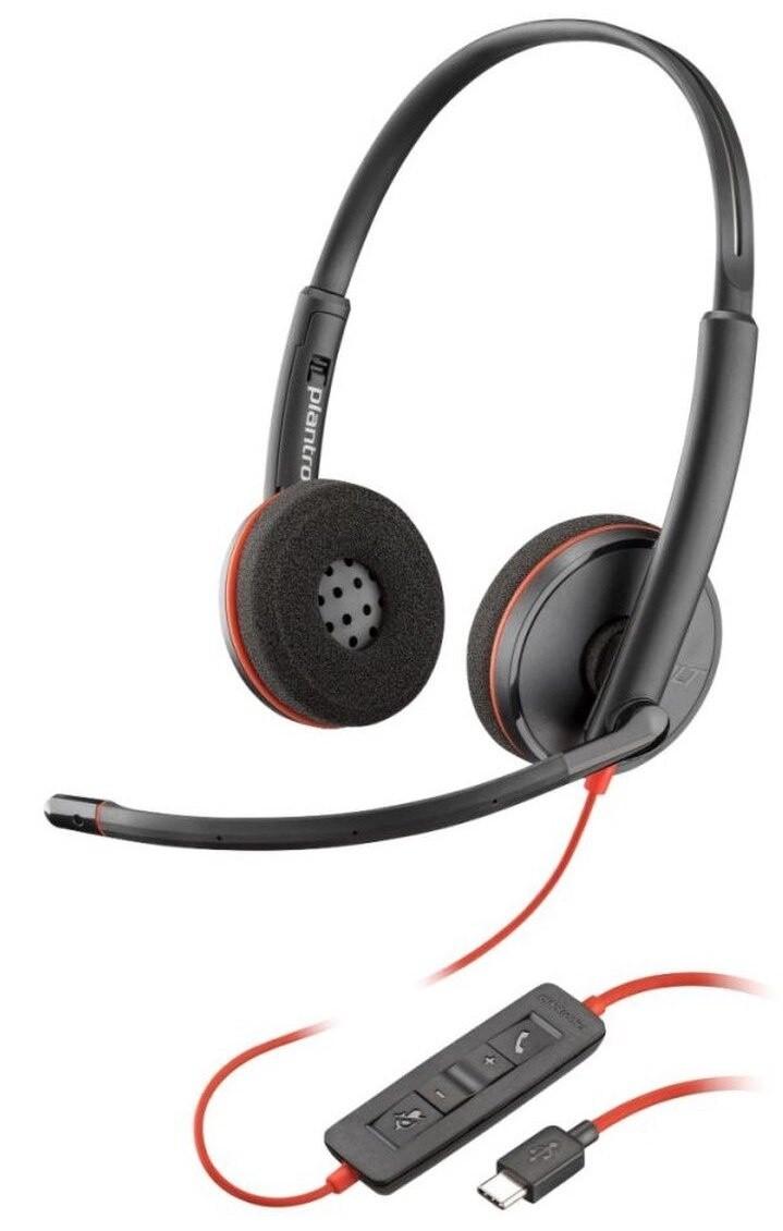 Casti Poly Blackwire 3220 USB-C + USB-C/A