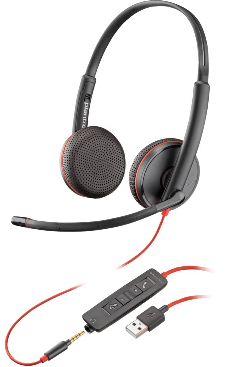 Casti Poly Blackwire 3225 Stereo USB-A