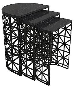 Masuta de cafea, reviste Trendy Stil Marmura neagra (3)