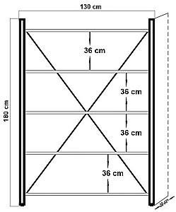 Etajera Trendy Cosmo Fix Pin atlantic (Maro)/Negru