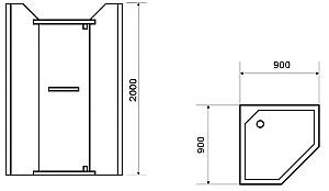 Cabina de dus VLM BS1063/90C Clear 90x90x205