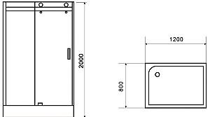 Cabina de dus VLM BS3026/12080C Alumin