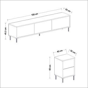 Tumba pentru televizor Trendy Imaj Antracit (Gri)