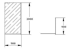 Paravan de dus VLM BC3030/90BG