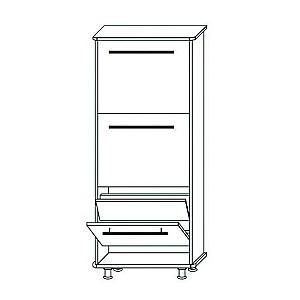 Dulap pentru incaltaminte Sokme Niagara Stejar Sonoma/Wenge