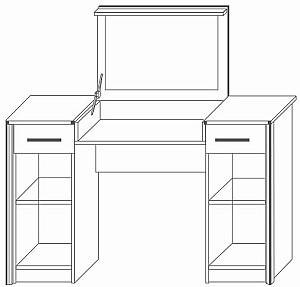 Masa de machiaj Sokme Scarlet 2,4х1,4 m