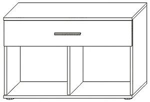 Dulap pentru incaltaminte Sokme Barcelona 2D/1S Stejar Artizan / Alb