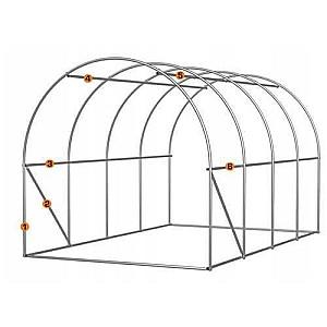 Seră de tip tunel Tehno Ms 10x4x2.5m